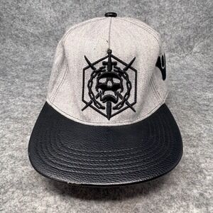 Destiny‎ Hat Bungie Hat Gaming SnapBack Cap Black Faux Leather Gray
